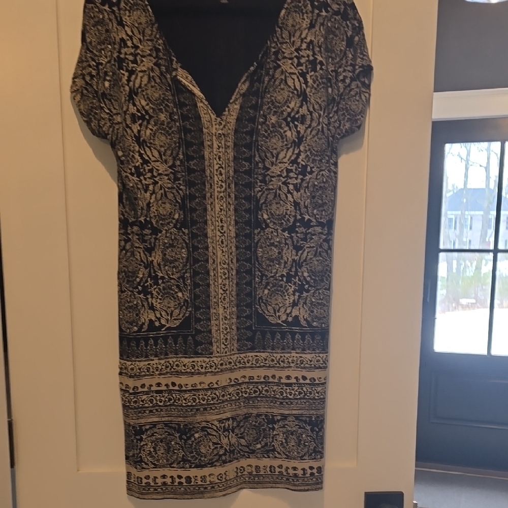 Lucky Brand Black and White Floral Dress